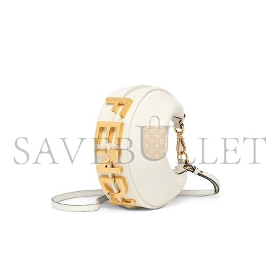 FENDI FENDIGRAPHY MINI WHITE LEATHER MINI BAG 8BS081A5DYF1HEL (20*13*7.5cm)